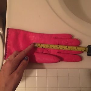 Hot pink gloves